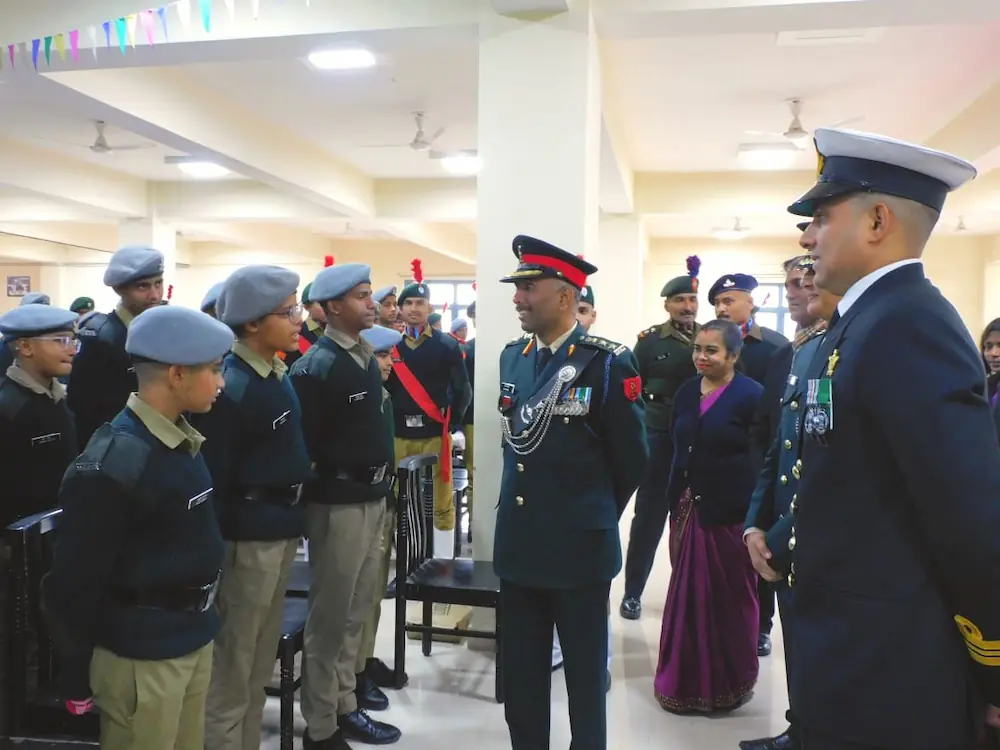 Sainik School Students with teachers